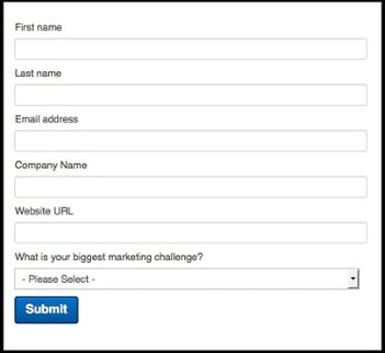 convert visitors to leads - inbound marketing form